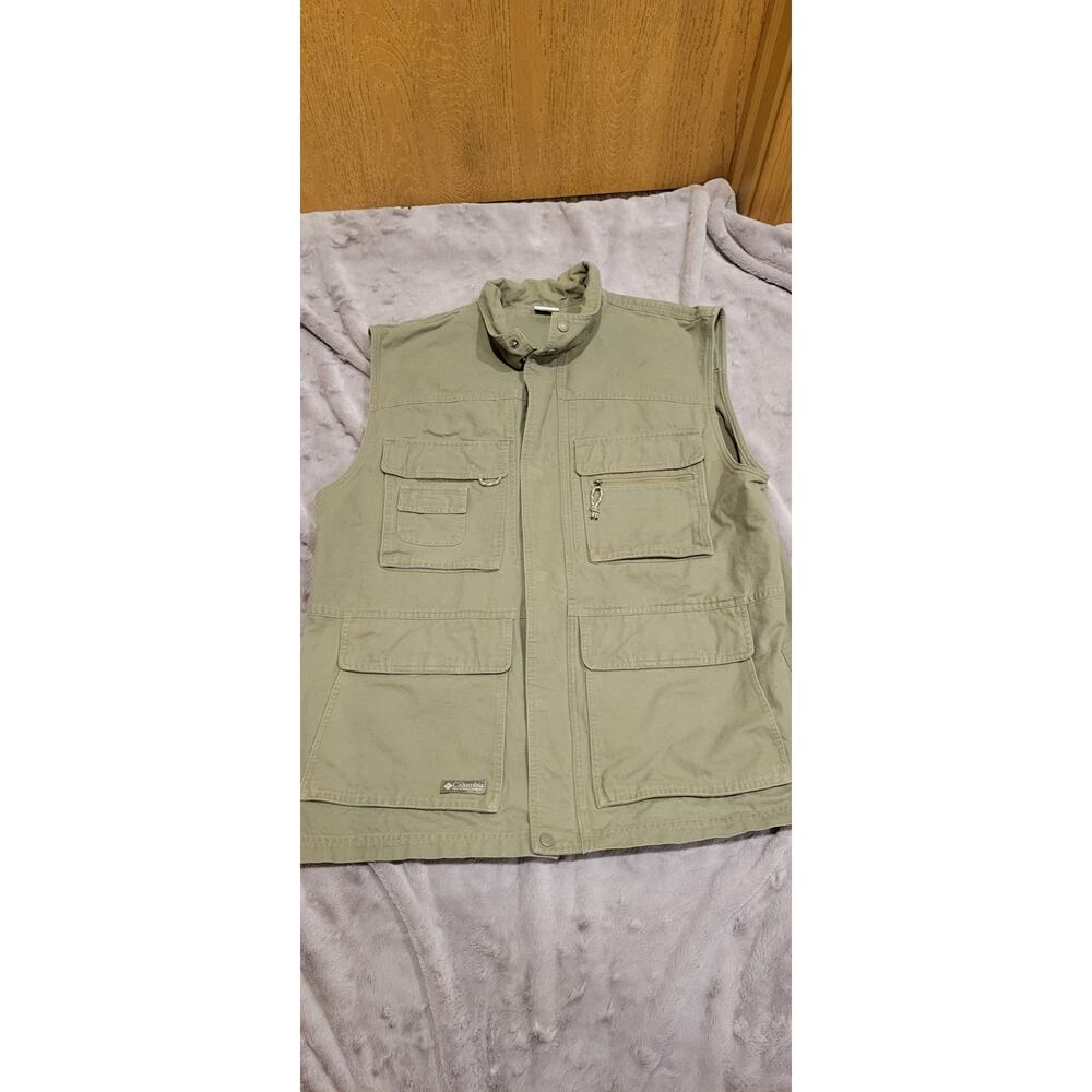 Columbia Men's Fishing Vest Full Zip Utility Workwear Pockets Sz XL Gorpcore